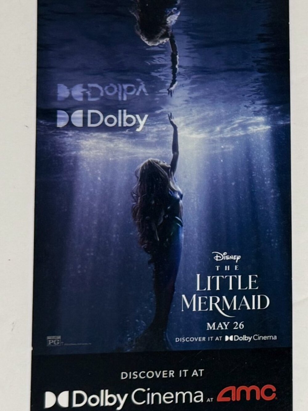 Disney The Little Mermaid Collectible Ticket Dolby AMC